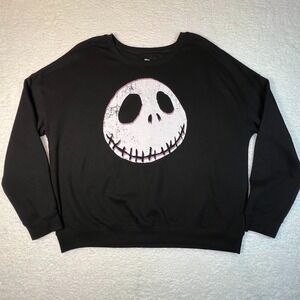 Disney Nightmare Before Christmas Jack Skellington Sweatshirt XL Black Graphic